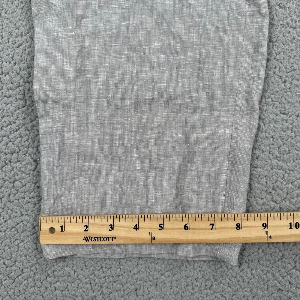 Joseph Abboud 100% Linen Pants Men 38x28* Grey Straight Leg Lined Breathable